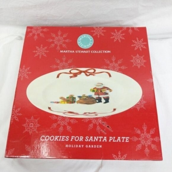 Martha Stewart Collection Cookies For Santa Plate - Picture 1 of 8